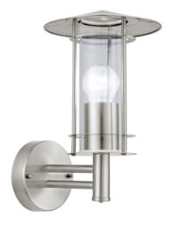 Stylish Ip44 Outdoor Wall Light With Stainless Steel And Glass Shade - thumbnail 1