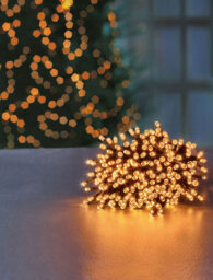 Premier Decorations Limited 200 Led Supabrights Vintage Gold Multi-Action 16M Lit Length Clear Cable - thumbnail 2