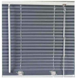 OPTIMAL PRODUCTS Pvc Venetian Window Contrast Slate Grey Blinds (75 X 150)