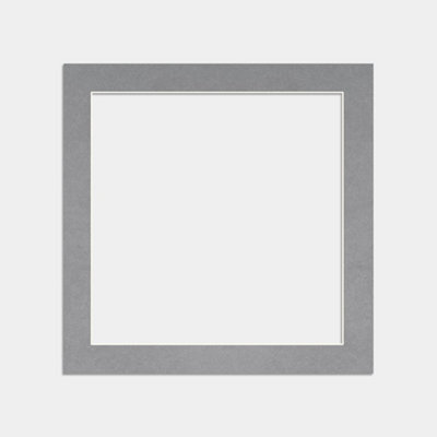 Ak Frames 10X10 Mid Grey Picture Mounts To Fit 8X8 Aperture Size - Mount Board Only (No Frame Included) - image 1