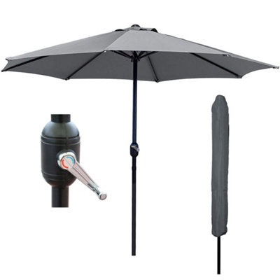 PureLifestyleWonders Garden Parasol - Midnight Grey - image 1