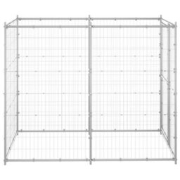 Berkfield Durable Outdoor Dog Kennel Galvanised Steel 110X220X180 Cm - thumbnail 3