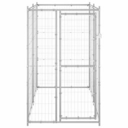 Berkfield Durable Outdoor Dog Kennel Galvanised Steel 110X220X180 Cm - thumbnail 1