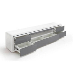 Furniture in Fashion Frame High Gloss Tv Stand In White And Grey With Led - thumbnail 3