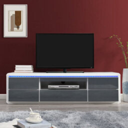 Furniture in Fashion Frame High Gloss Tv Stand In White And Grey With Led - thumbnail 2