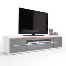 Furniture in Fashion Frame High Gloss Tv Stand In White And Grey With Led - thumbnail 5