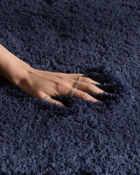 Beliani Shaggygy Rug Evren Dark Blue 200 X 200 Cm - thumbnail 4