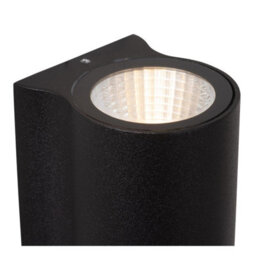 Lucide Akra Wall Light Outdoor - Led 2700K Ip54 - Black - thumbnail 4