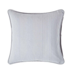 Homescapes Cotton Rajput Ribbed Silver Grey Cushion Cover, 60 X 60 Cm