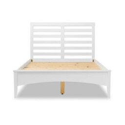 Statement Furniture Edward Hopper White Double Bed Frame 4Ft6 With Slatted Headboard - thumbnail 5