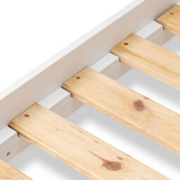Statement Furniture Edward Hopper White Double Bed Frame 4Ft6 With Slatted Headboard - thumbnail 9