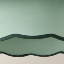 Valuelights Sloane 2 Tier Green Colour Clash Scallop Ceiling Lamp Shade And Bulb - thumbnail 4