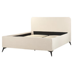 Beliani Bed Corduroy Valognes 160 X 200 Cm (Eu King Size) Light Beige - thumbnail 6