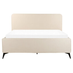 Beliani Bed Corduroy Valognes 160 X 200 Cm (Eu King Size) Light Beige - thumbnail 5