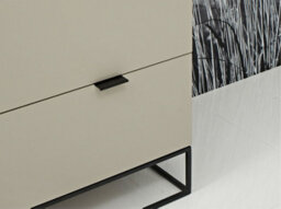Angel Cerda Modern Grey Wood And Black Steel Chest Of Drawers For Stylish Storage - thumbnail 4