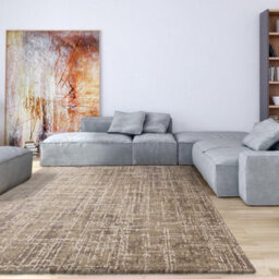 Furniturebox Uk Iona Textured Beige Abstract Rug 160X230 - thumbnail 1