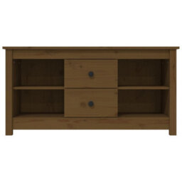 Berkfield Tv Cabinet Honey Brown 103X36.5X52 Cm Solid Wood Pine - thumbnail 3