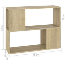 Berkfield Classic Tv Cabinet Sonoma Oak 80X24X63 Cm Engineered Wood - thumbnail 7