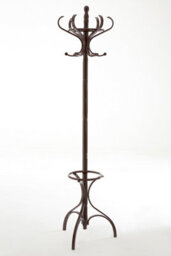 Orsina Mahogany Finish Coat Stand Freestanding Durable And Sturdy - thumbnail 2