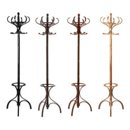 Orsina Mahogany Finish Coat Stand Freestanding Durable And Sturdy - thumbnail 3