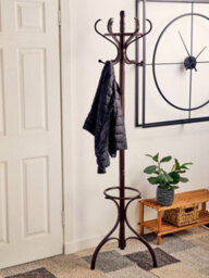 Orsina Mahogany Finish Coat Stand Freestanding Durable And Sturdy - thumbnail 7
