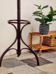 Orsina Mahogany Finish Coat Stand Freestanding Durable And Sturdy - thumbnail 9