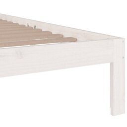Vidaxl Bed Frame Without Mattress White Solid Wood 180X200 Cm Super King - thumbnail 6