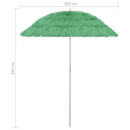 Berkfield Hawaii Beach Umbrella Green 180 Cm - thumbnail 8