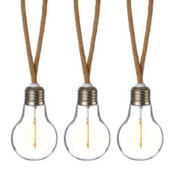 Premier Decorations Limited 10 Bulb Jute Rope Party Garden String Lights Warm White Led A60 Bulb Lights 4.5M - thumbnail 3