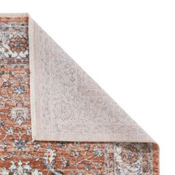 Brown Terracotta Traditional Abstract Bordered 10mm Thick Stain-Resistant Rug For Bedroom, & Living Room-80Cm X 300Cm (Runner) - thumbnail 6