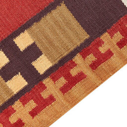 Beliani Rug Parakar Multicolour 160 X 230 Cm Cotton Kilim - thumbnail 4