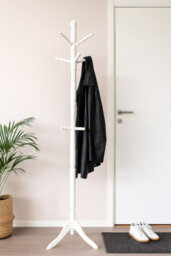 Aspect Furniture Cleo Wooden Coat Stand With 9 Hooks-Solid Wood In White Finish - thumbnail 5