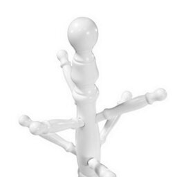 Aspect Furniture Cleo Wooden Coat Stand With 9 Hooks-Solid Wood In White Finish - thumbnail 3