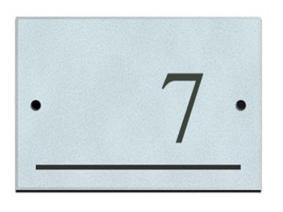 Reversed Slate Number 7 Sky Blue 14 X 9Cm - image 1