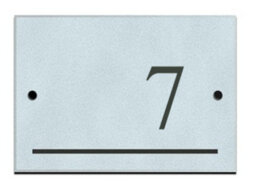 Reversed Slate Number 7 Sky Blue 14 X 9Cm - thumbnail 1