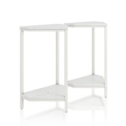 Dorel Home Scarlett End Table Set White Marble - thumbnail 2