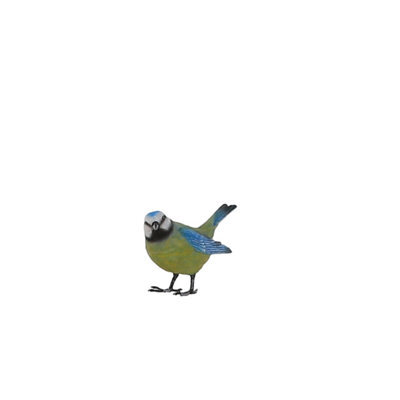 Terrastyle Blue, Green, White, Black Resin Bluetit Garden Ornament (H)10.7Cm (W)6.7Cm