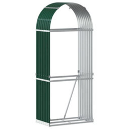 Walplus Log Holder Green 80X45X190 Cm Galvanised Steel - thumbnail 2