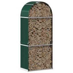 Walplus Log Holder Green 80X45X190 Cm Galvanised Steel - thumbnail 3
