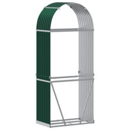 Walplus Log Holder Green 80X45X190 Cm Galvanised Steel - thumbnail 6