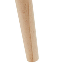 Beliani Boho Tall Round Plant Stand Light Grey Magnesium With Beechwood Base, W44 X D44 X H61Cm - thumbnail 6