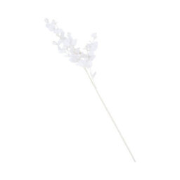 Deenz Set Of 2 Stems Metallic Silk Leaves Eucalyptus Spray Coated In Plastic Artificial Plant Rustic Centrepiece White 90X20X8 Cm - thumbnail 3