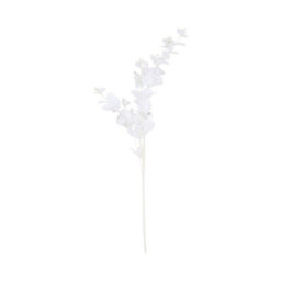 Deenz Set Of 2 Stems Metallic Silk Leaves Eucalyptus Spray Coated In Plastic Artificial Plant Rustic Centrepiece White 90X20X8 Cm - thumbnail 1
