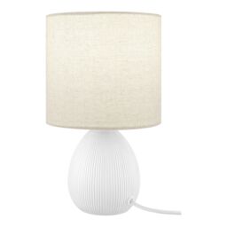 Teardrop Matt White & Taupe Table Lamp - thumbnail 3
