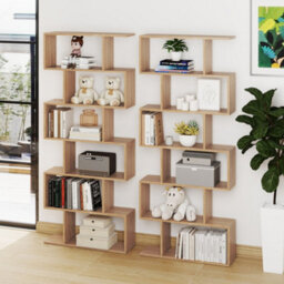 Tree Shaped Bookcase 6-Tier S Shape Wood Bookcase Display - thumbnail 3