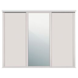 Spacepro Shaker Panel Shaker Mirrored Cashmere 3 Door Sliding Wardrobe Door Kit (H)2220mm (W)2136mm - thumbnail 2