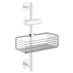 Smedbo Polished Chrome Shower Basket Soap Caddy For Riser Rail - thumbnail 2