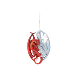 Fire & Ice Dragon Hanging Ornament By Anne Stokes - Fantasy Decor - thumbnail 2