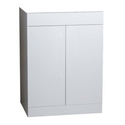 Plum&clay Denver Gloss White Floor Standing Double Bathroom Cabinet (W) 615mm