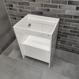 Plum&clay Denver Gloss White Floor Standing Double Bathroom Cabinet (W) 615mm - thumbnail 3